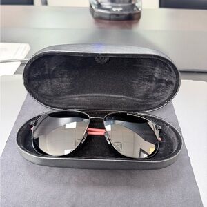 Porsche Design Black and Silver Sunglasses